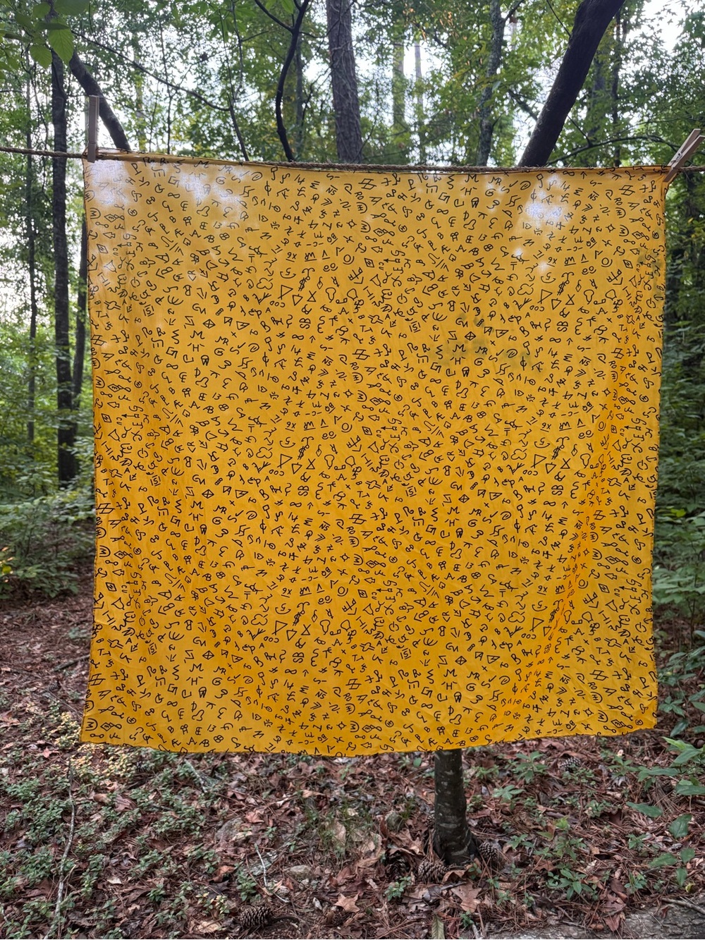 Yellow Patterned Women's Scarf
